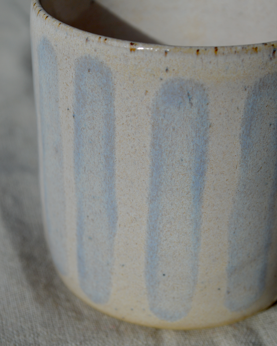 Light Blue Striped Tumbler