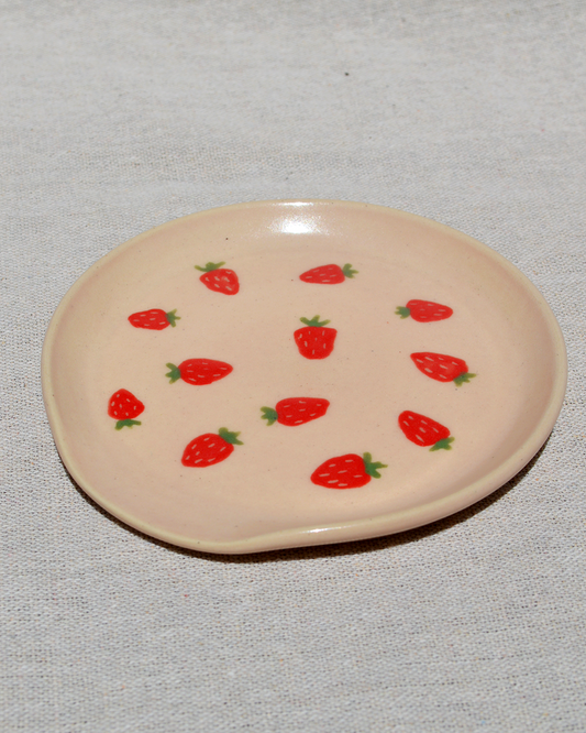 Pink Strawberry Spoon Rest