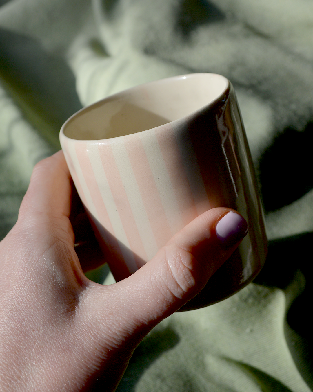 Pink Striped Tumbler