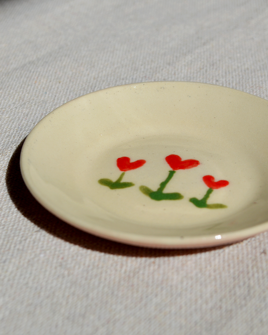 Heart Flowers Trinket Dish