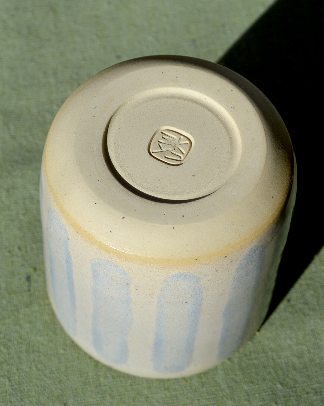 Light Blue Striped Tumbler