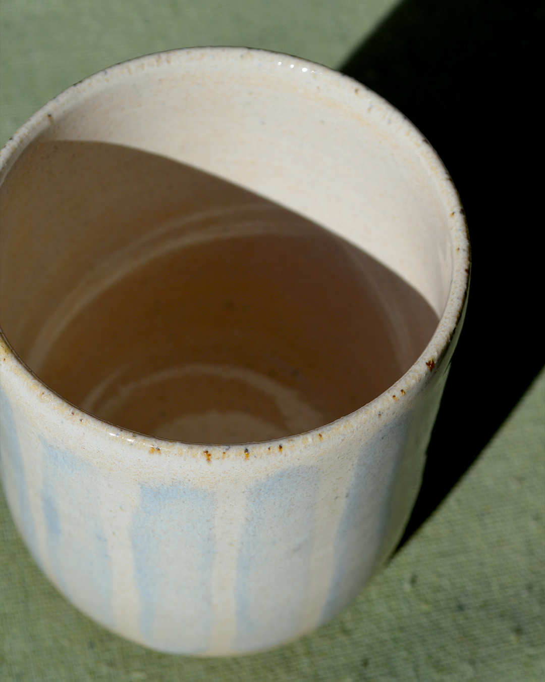 Light Blue Striped Tumbler