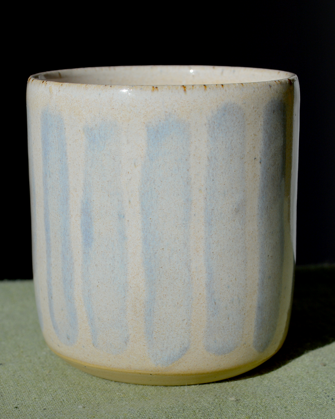 Light Blue Striped Tumbler