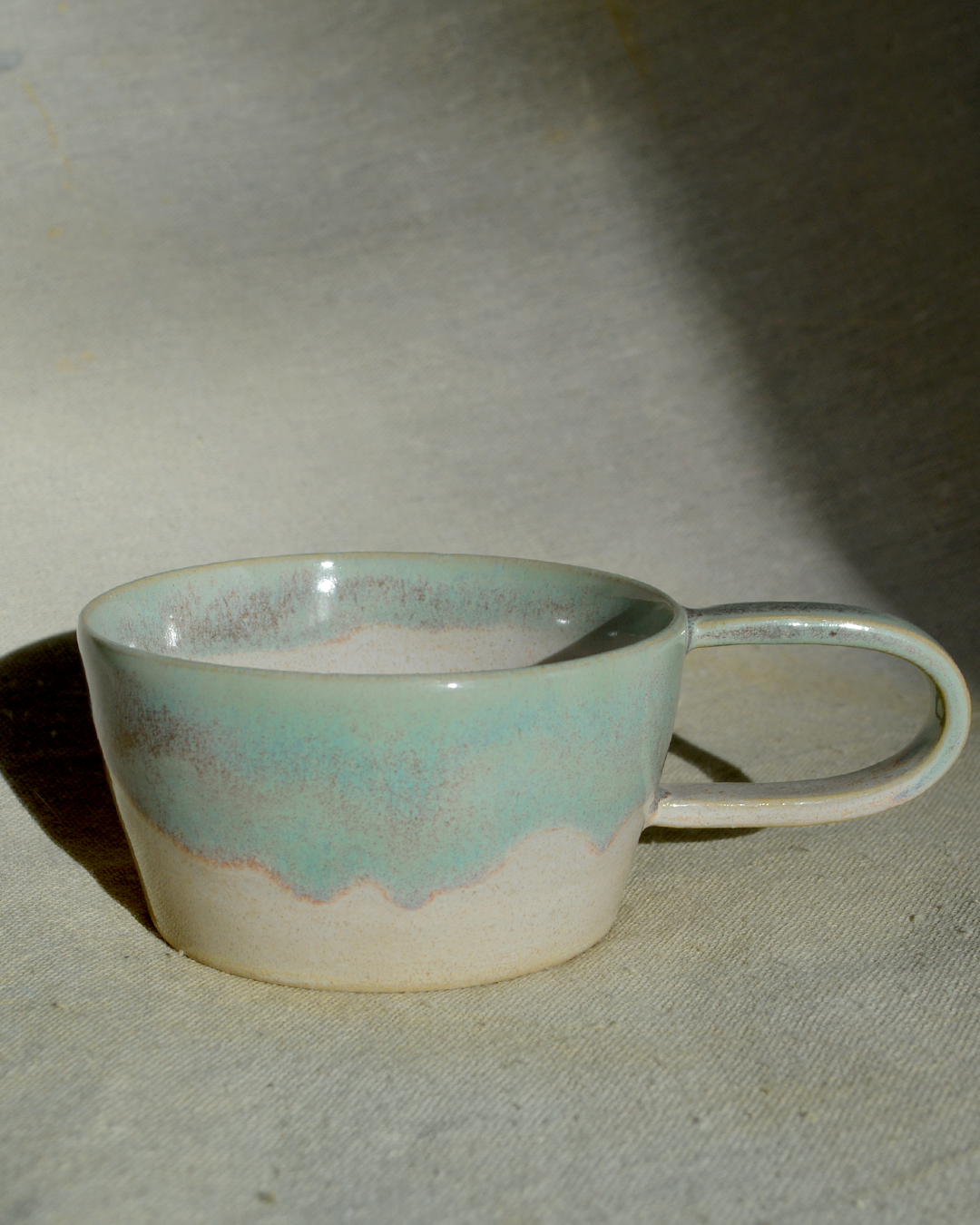 Green Angled Mug