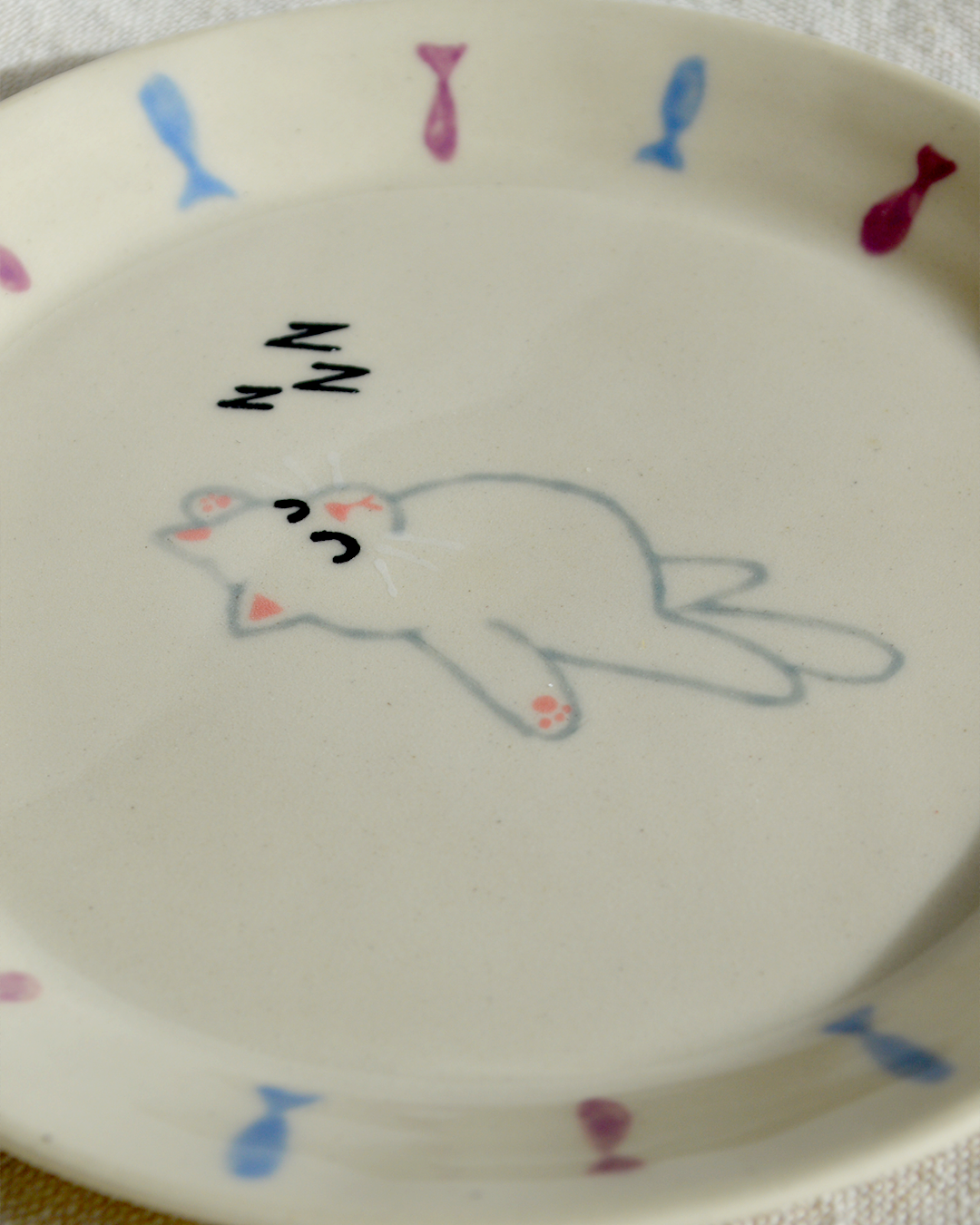 Sleeping Cat Side Plate