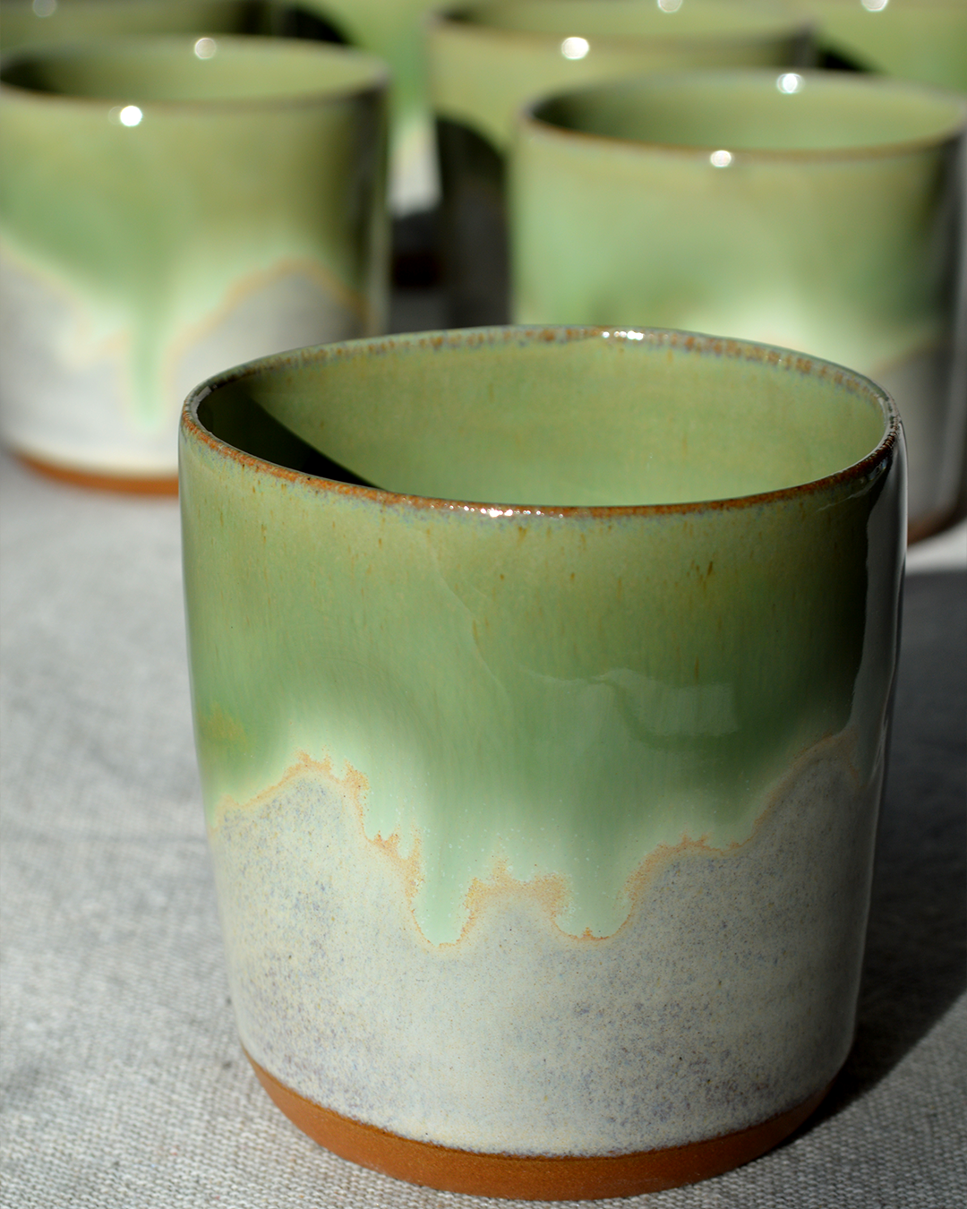 Pinched Green Tumbler