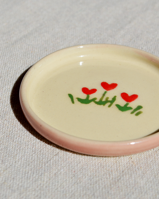 Heart Flowers Trinket Dish
