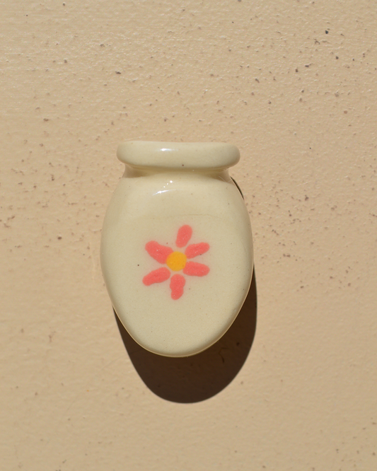 Fresh Flower Pink Flower Vase Magnet