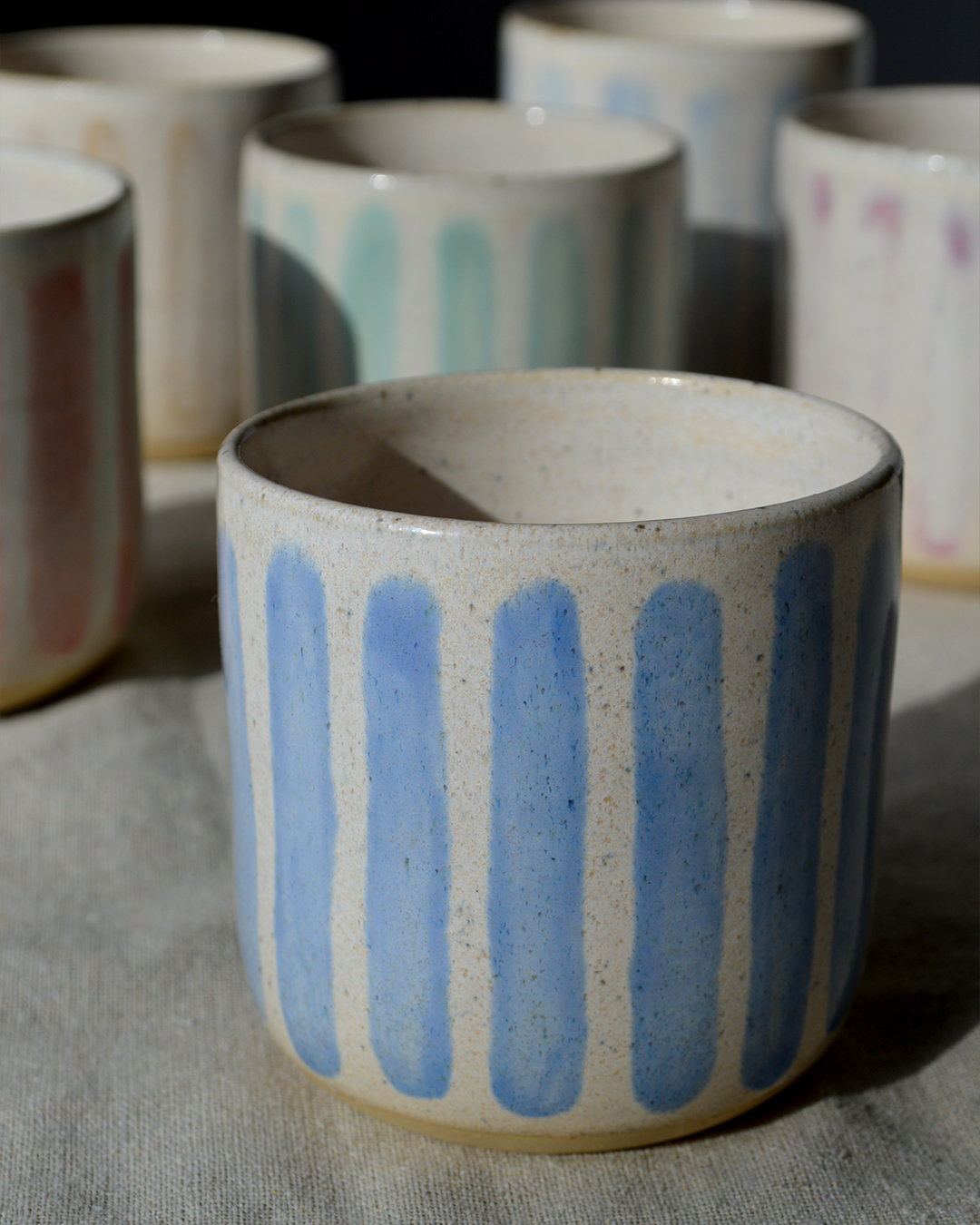 Blue Striped Tumbler