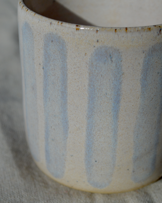 Light Blue Striped Tumbler
