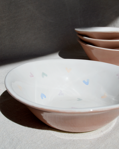 Colourful Hearts Dessert Bowl