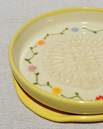 Flower Garlic Grater + Spoon Rest Set