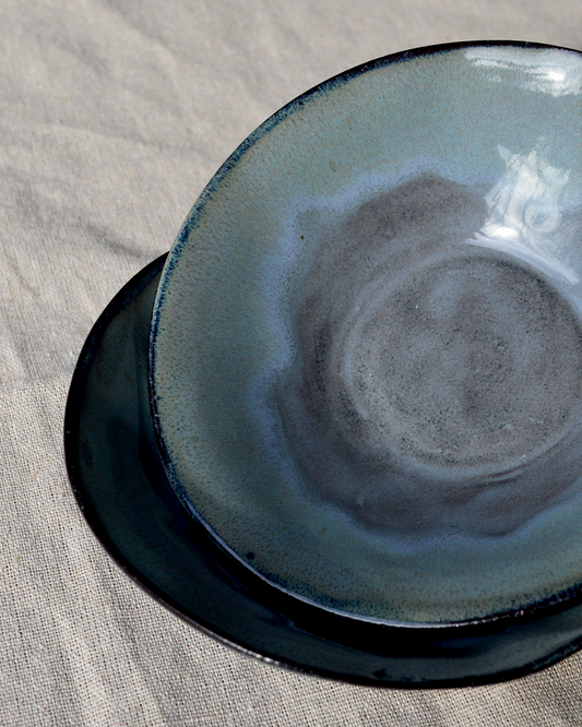 Black Dessert Bowl Pair