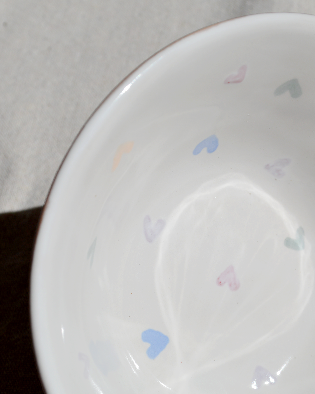 Colourful Hearts Dessert Bowl