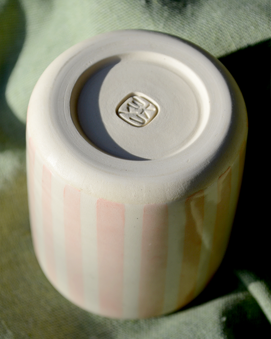 Pink Striped Tumbler