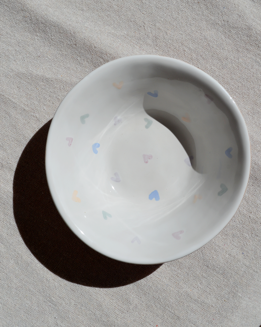 Colourful Hearts Dessert Bowl