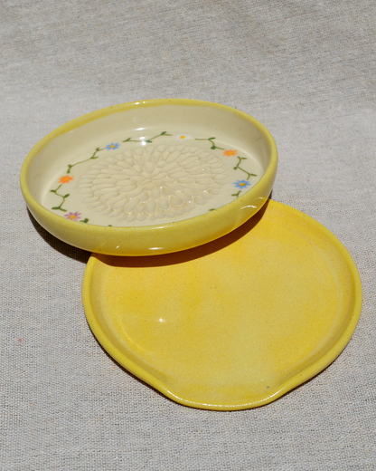 Flower Garlic Grater + Spoon Rest Set