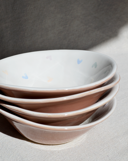 Colourful Hearts Dessert Bowl