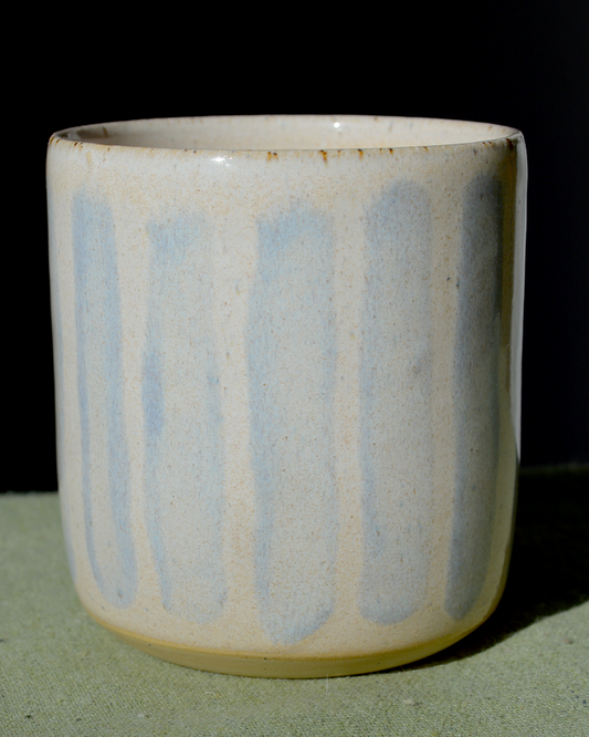 Light Blue Striped Tumbler