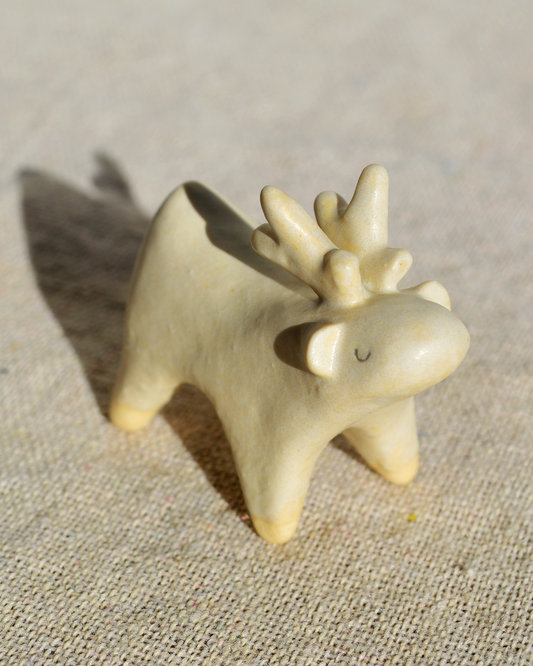 Ceramic Reindeer Figurine