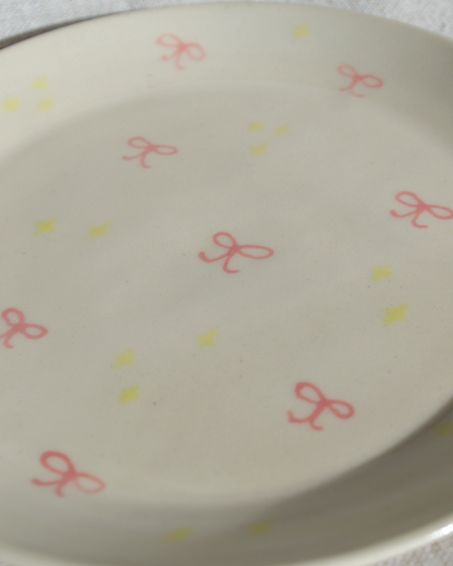 Pink Bows Side Plate