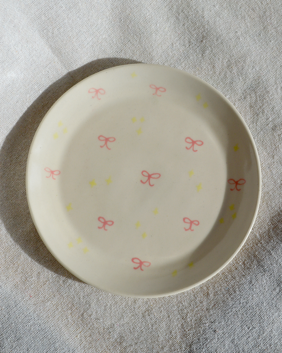 Pink Bows Side Plate