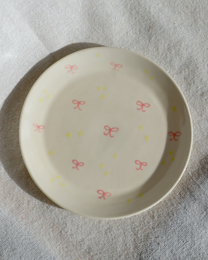 Pink Bows Side Plate
