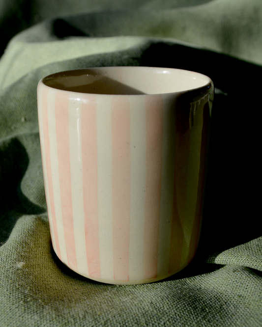 Pink Striped Tumbler
