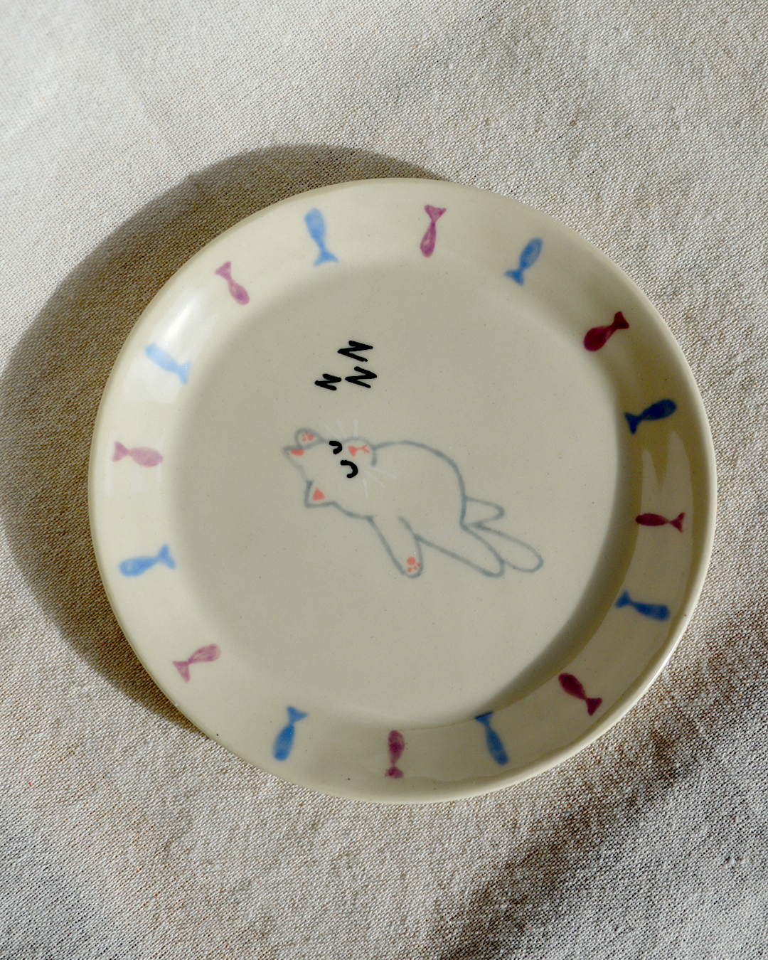 Sleeping Cat Side Plate
