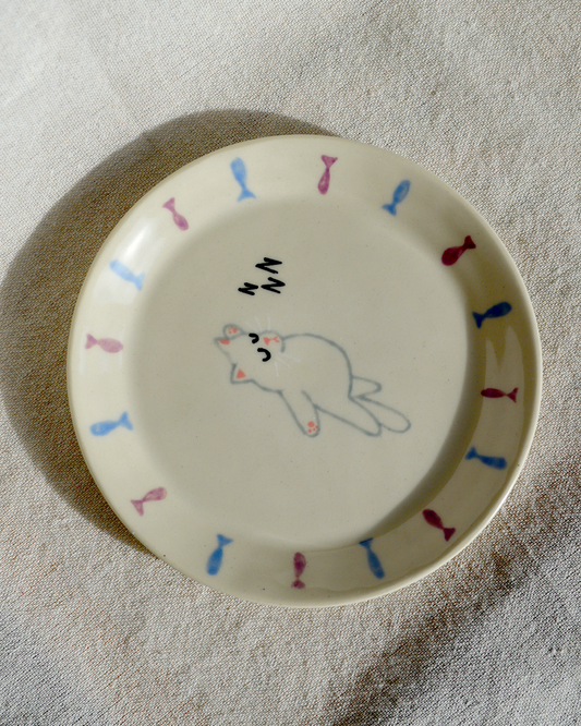 Sleeping Cat Side Plate