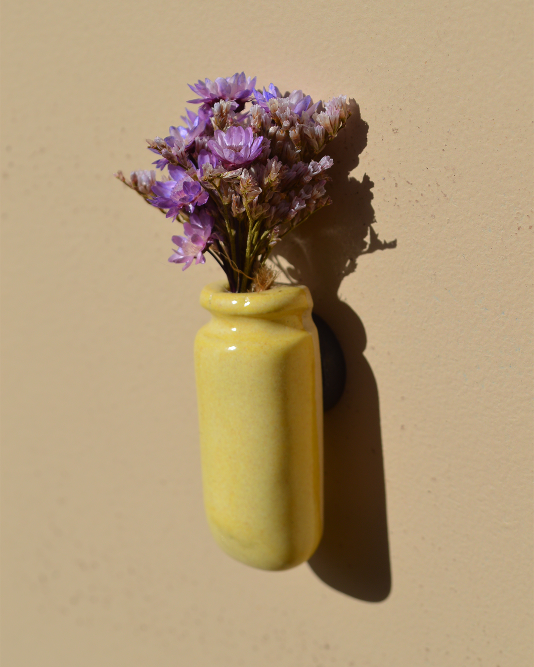 Dried Flower Yellow Vase Magnet