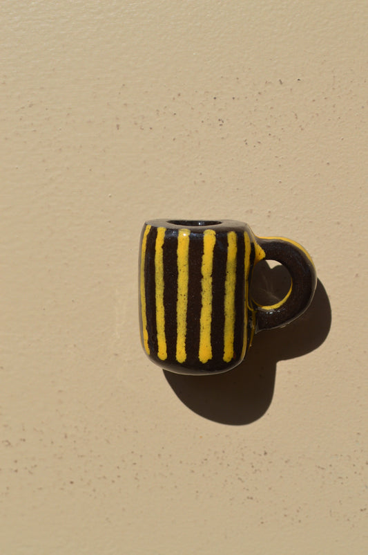 Fresh Flower Striped Mug Magnet