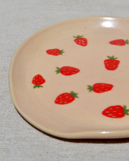 Pink Strawberry Spoon Rest