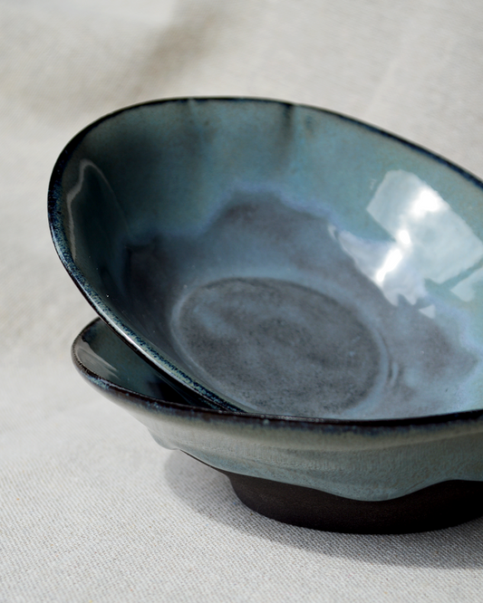Black Dessert Bowl Pair