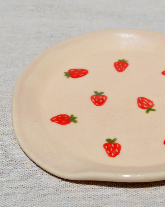 Pink Strawberry Spoon Rest