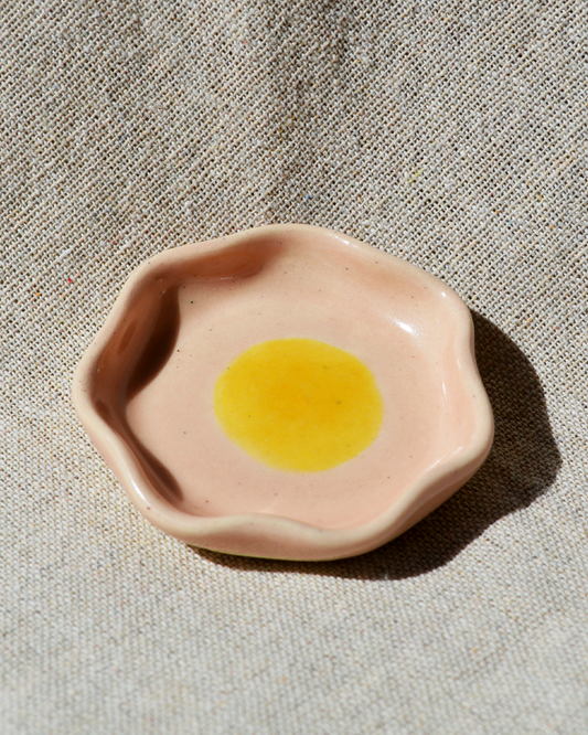 Pink Flower Trinket Dish