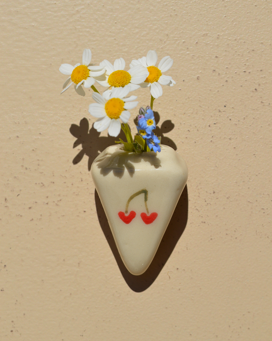 Fresh Flower Cherry Vase Magnet