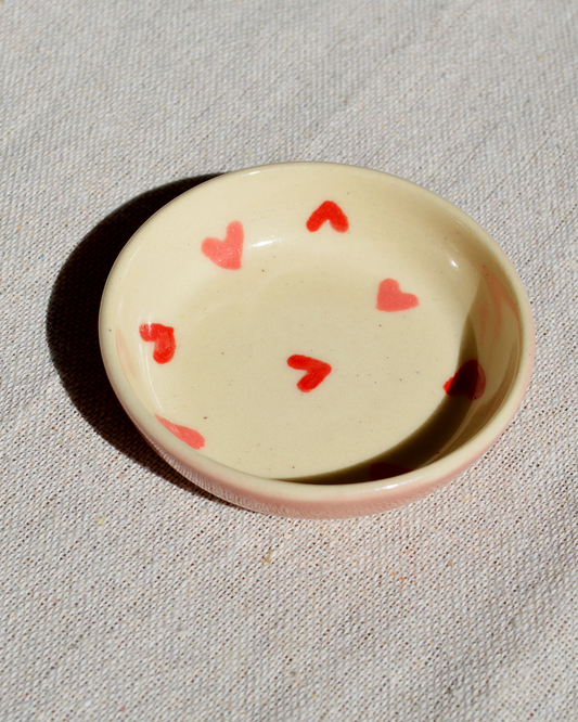 Pink and Red Hearts Trinket Dish