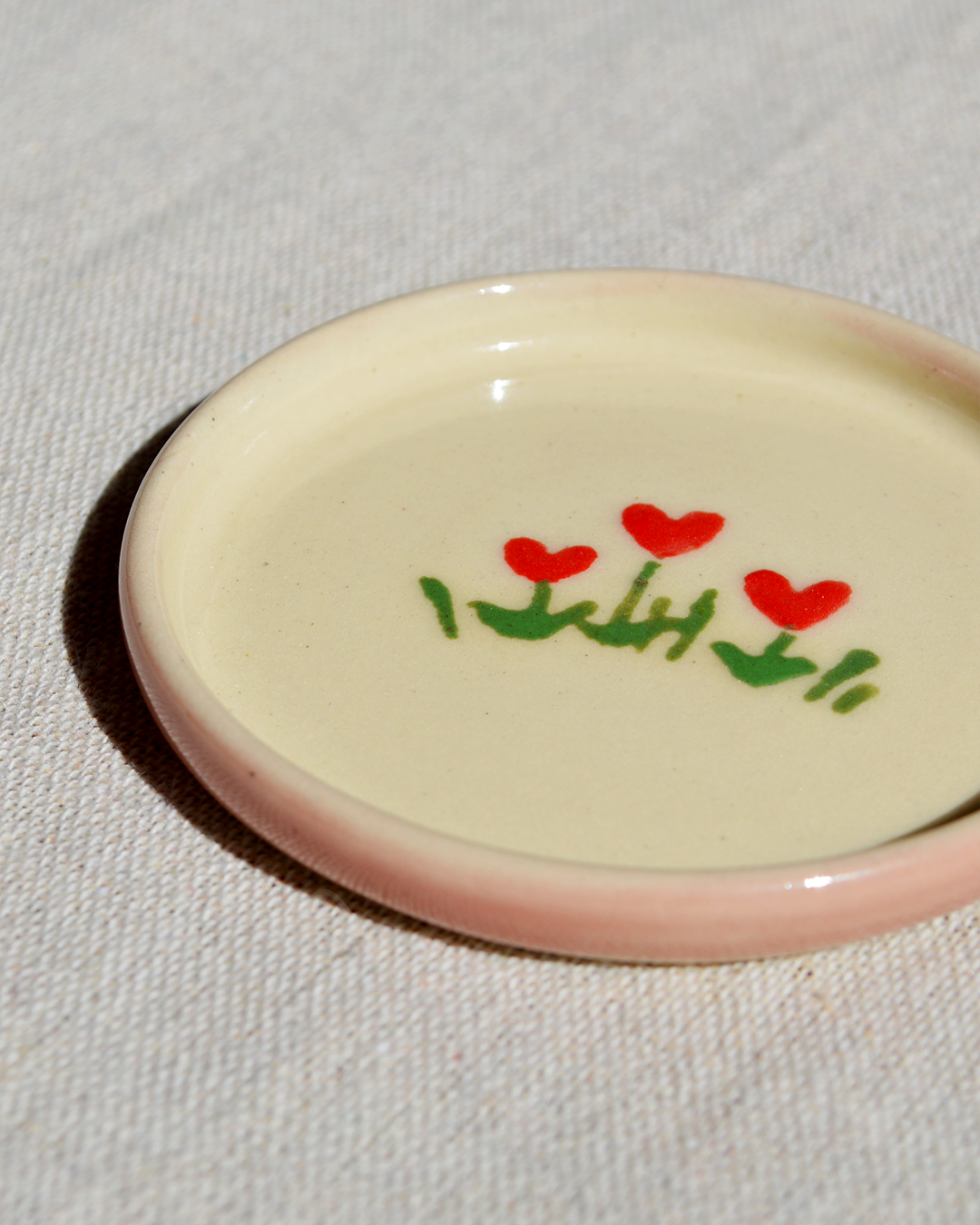 Heart Flowers Trinket Dish