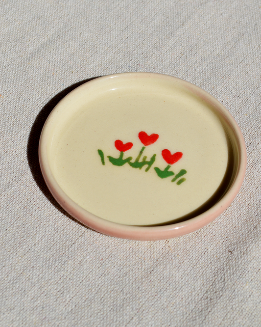 Heart Flowers Trinket Dish