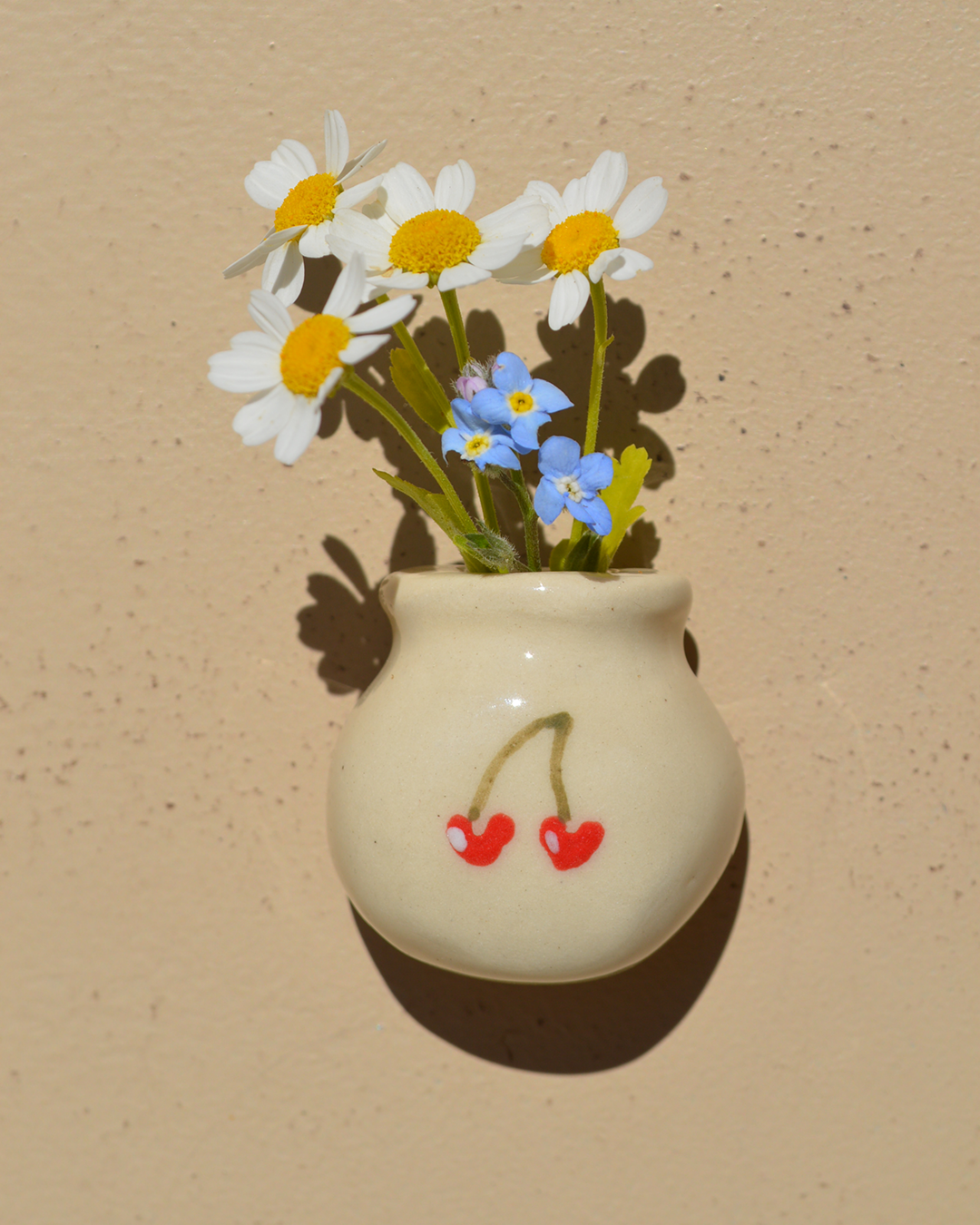 Fresh Flower Cherry Vase Magnet