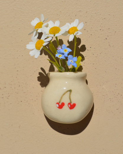 Fresh Flower Cherry Vase Magnet
