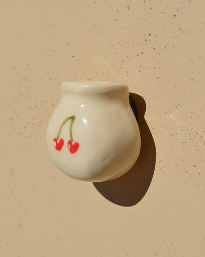 Fresh Flower Cherry Vase Magnet