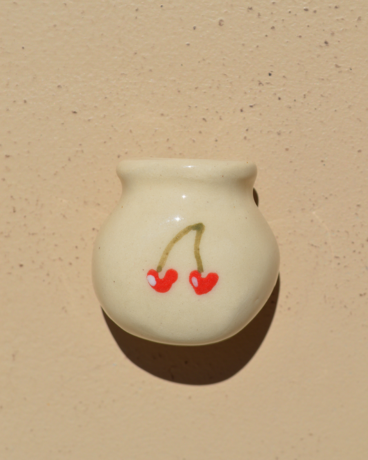 Fresh Flower Cherry Vase Magnet