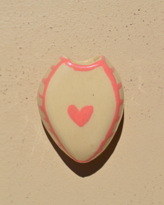 Fresh Flower Pink Heart Vase Magnet