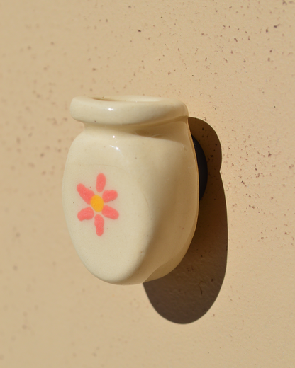 Fresh Flower Pink Flower Vase Magnet
