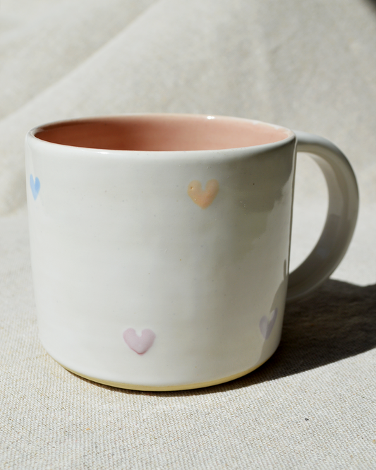 Hearts Mug - Pink