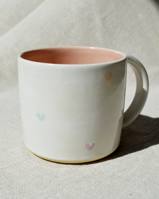 Hearts Mug - Pink