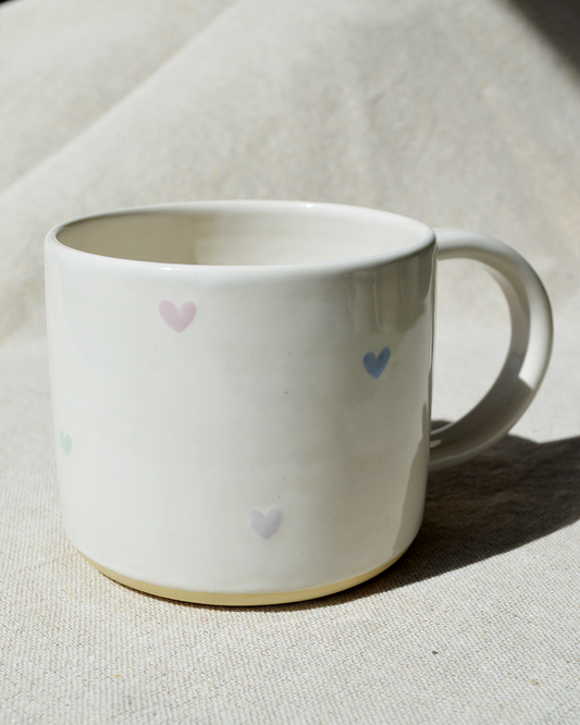 Hearts Mug - White