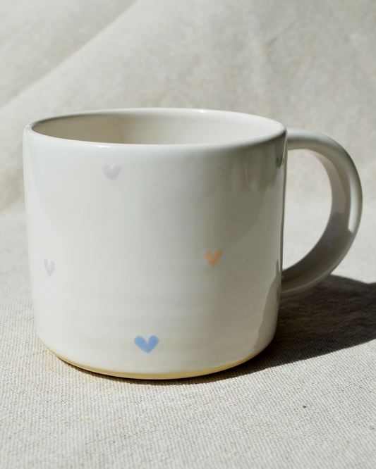 Hearts Mug - White